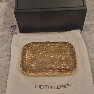 Judith Leiber Slide Lock Crystal Handbag